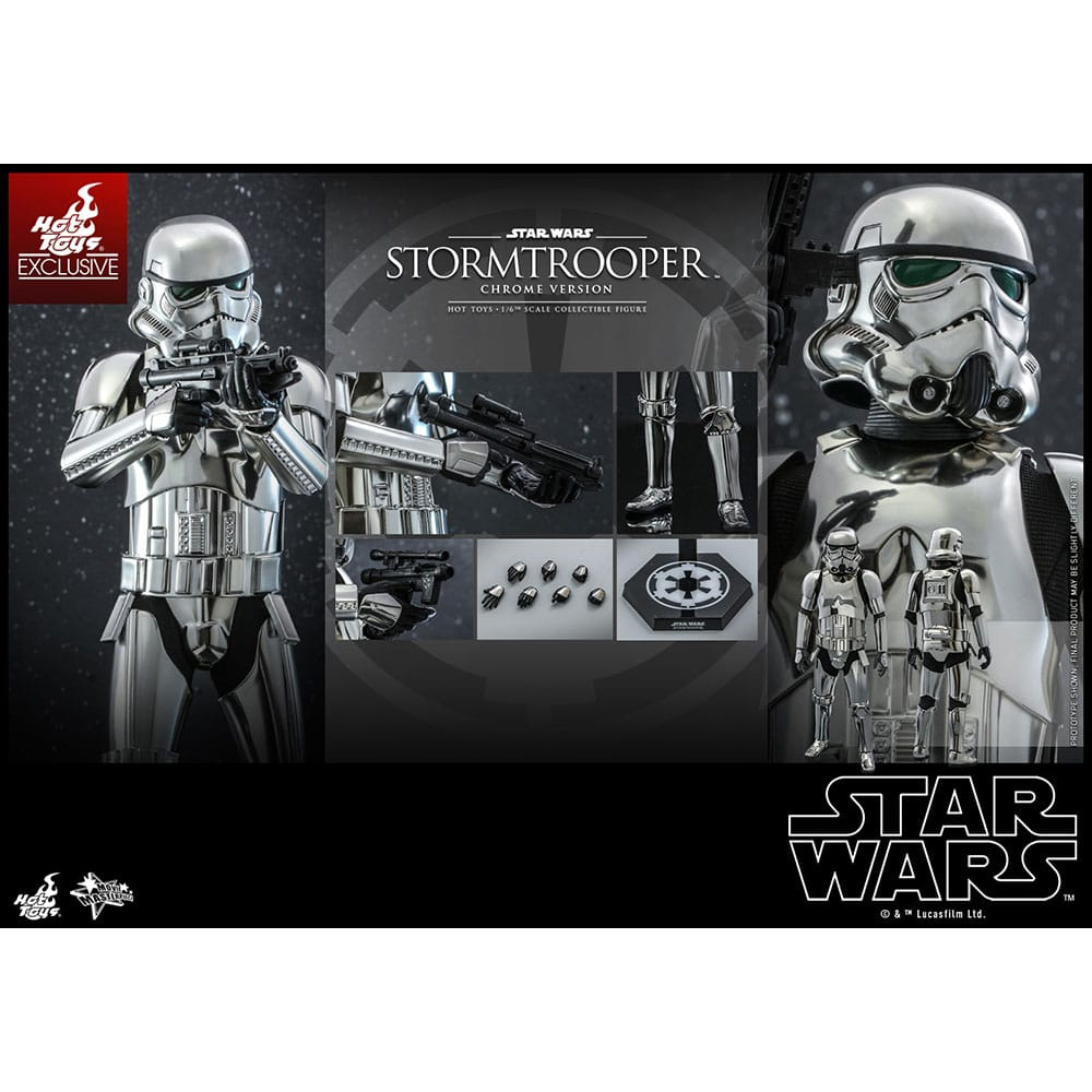 Hot Toys Figur Stormtrooper (Chrome Version) - Star Wars