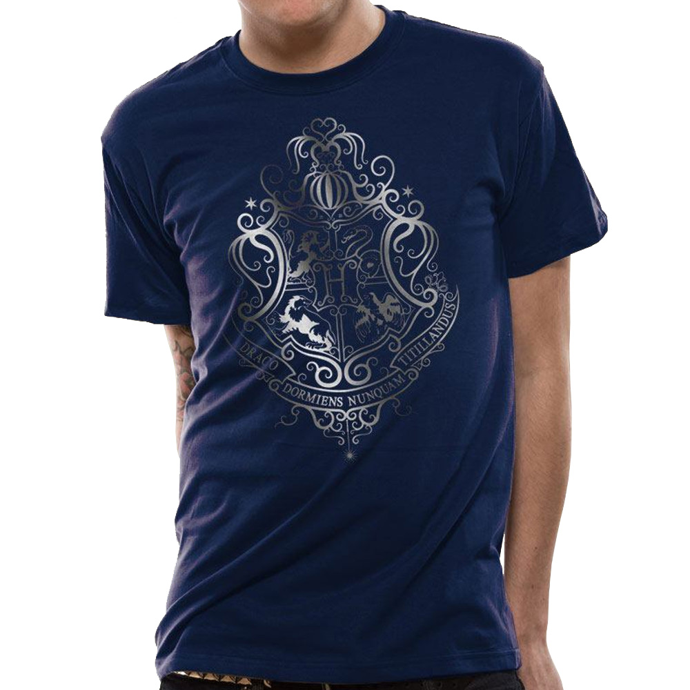 Hogwarts Silver Crest T-Shirt - Harry Potter Hogwarts Silver Crest T-Shirt - Harry Potter