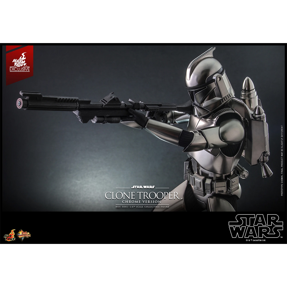 Hot Toys Figur Clone Trooper (Chrome Version) - Star Wars