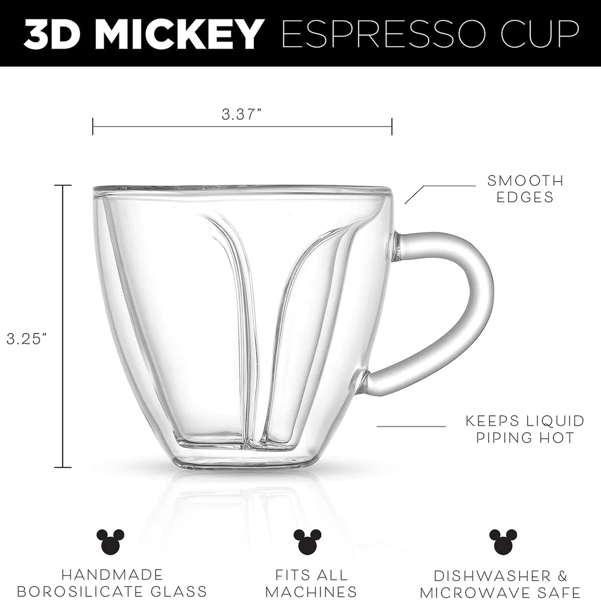 Micky Maus 3D Espressogläser 2er-Set - Disney
