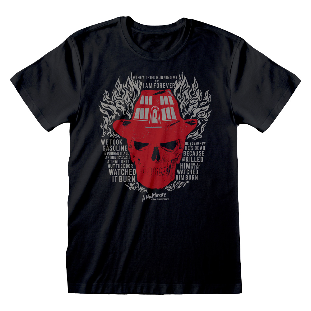Skull Flames T-Shirt - A Nightmare on Elm Street Skull Flames T-Shirt - A Nightmare on Elm Street